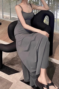 Casual Spaghetti Strap Maxi Dress