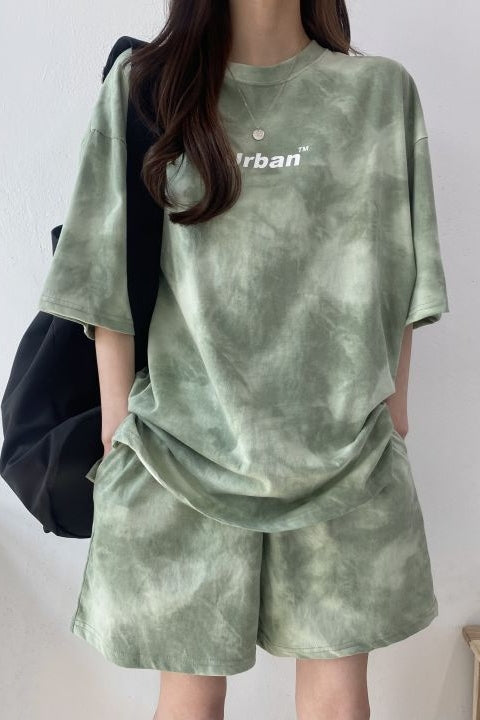 Casual Cotton Short Sleeve & Shorts Two-Piece Set