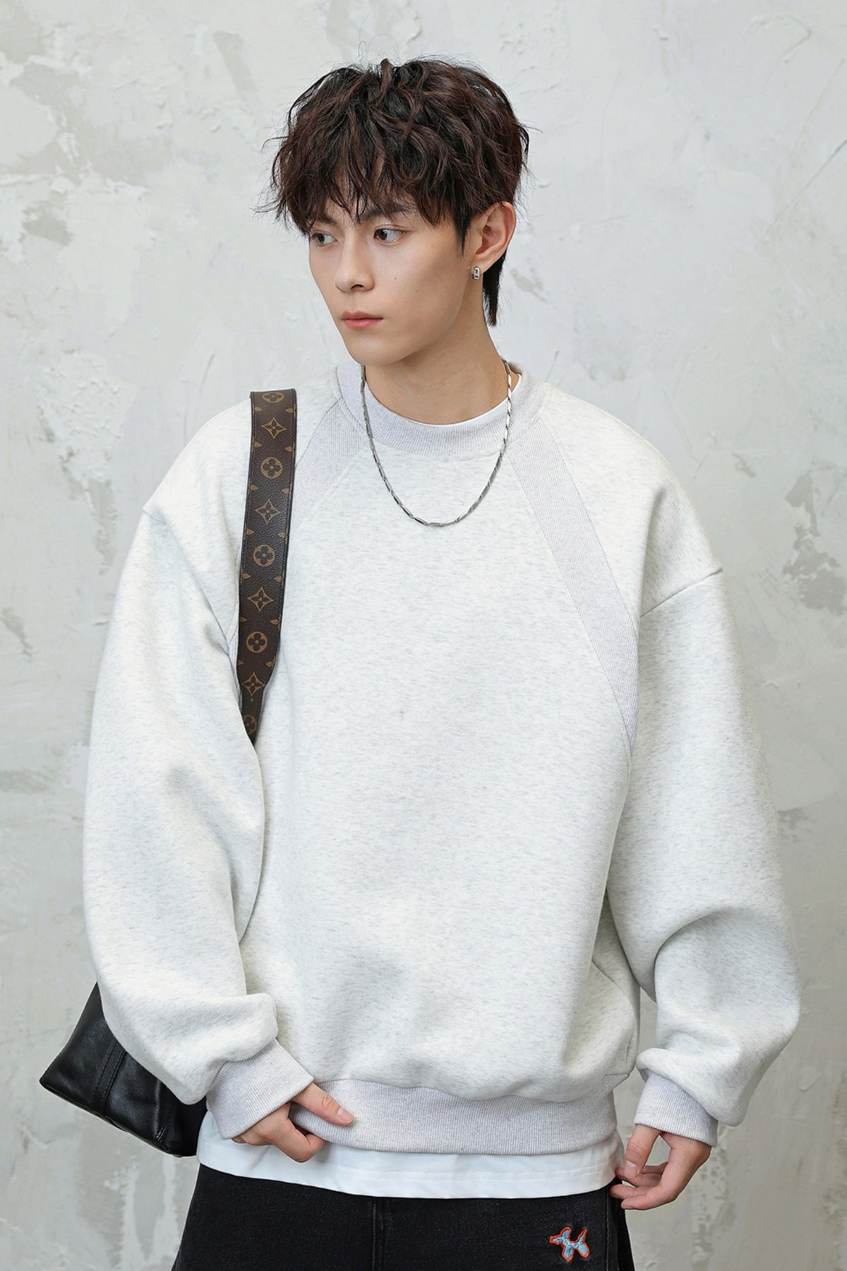 Men’s Heavyweight Crewneck Sweatshirt – Premium Space Cotton, Autumn/Winter