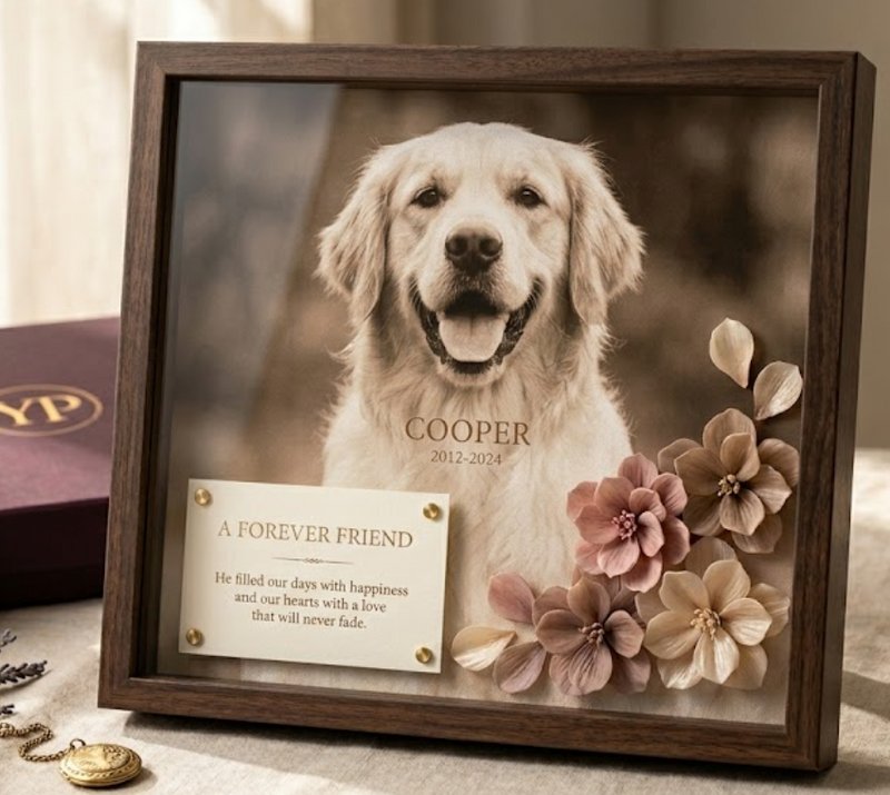 Forever in Bloom Pet Memorial Shadow Box