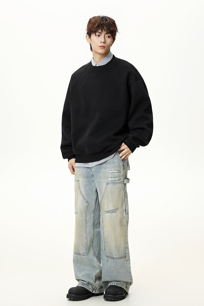 Men’s Heavyweight Crewneck Sweatshirt – Premium Space Cotton, Autumn/Winter
