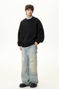 Men’s Heavyweight Crewneck Sweatshirt – Premium Space Cotton, Autumn/Winter