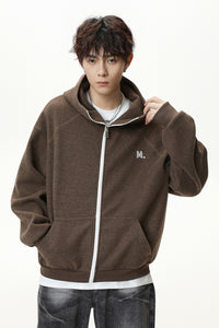 Heavyweight Color-Block Zipper Hooded Sweater – Thickened Casual Fall & Winter Sweater