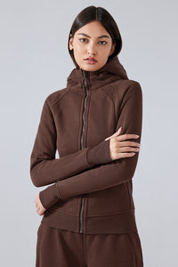 Women's Thick Warm Hooded Zip-Up Sport Jacket