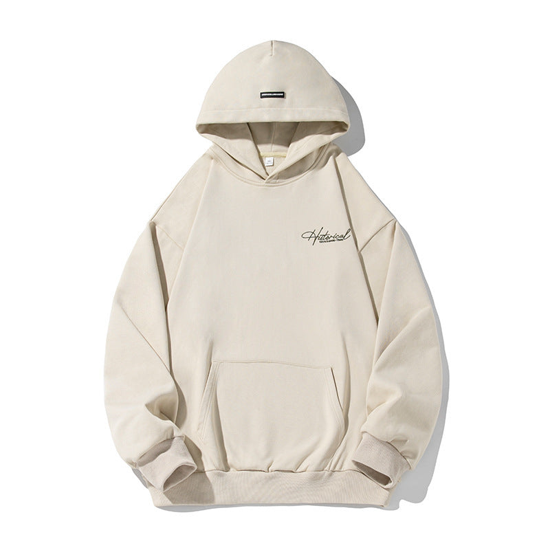 Retro Heavyweight Hoodie – Embroidered Lettering
