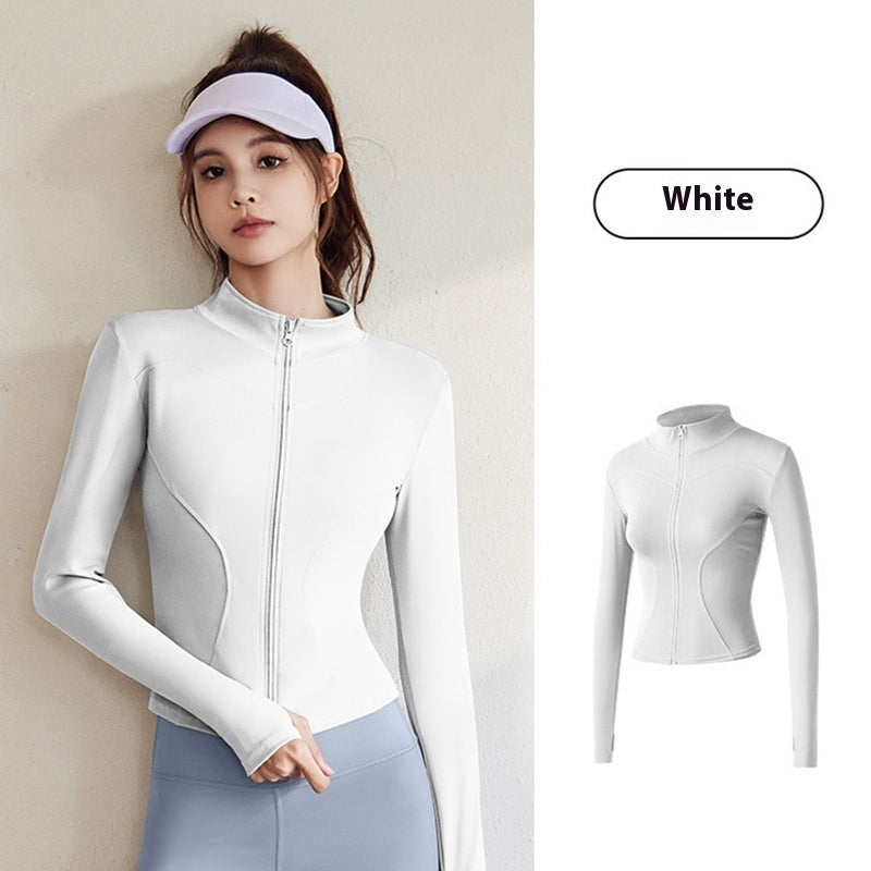 Slim Fit Zip-Up Yoga Jacket – Lightweight, Breathable, and Stylish Activewear