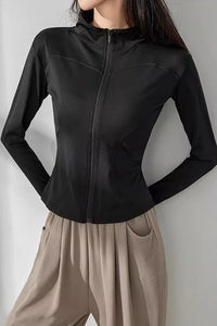 Women's UV Protection Yoga Jacket – Cooling, Stretch Fit, Long Sleeve Workout Layer