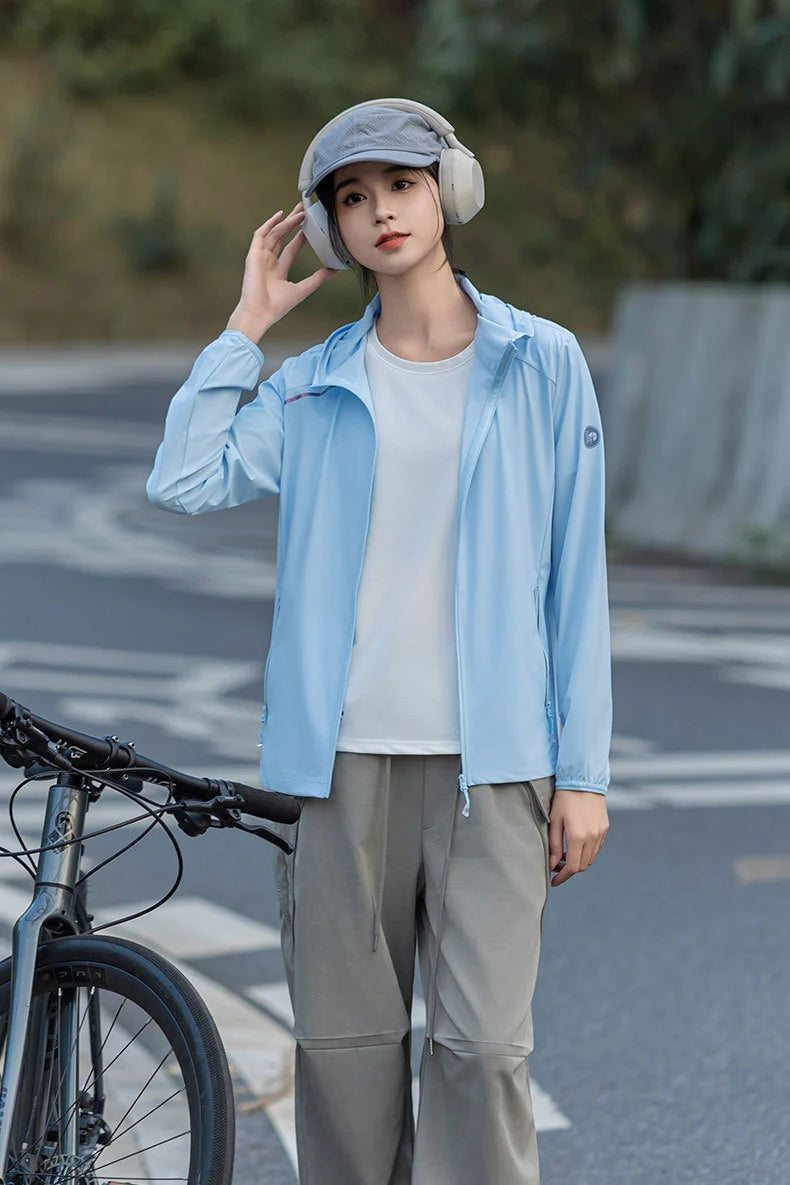 Women’s Ice Silk UV Protection Jacket – Lightweight, Stretchy, Sun-Proof Outer Layer
