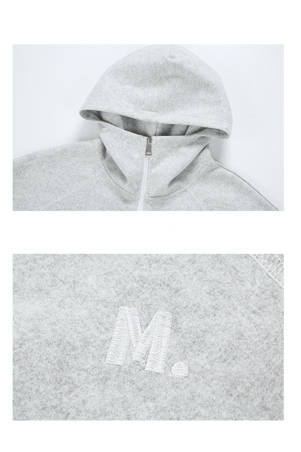 Heavyweight Color-Block Zipper Hooded Sweater – Thickened Casual Fall & Winter Sweater