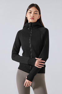 Women's Thick Warm Hooded Zip-Up Sport Jacket