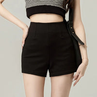 High-Waisted Velvet Casual Shorts – Figure-Flattering Fit for Effortless Style