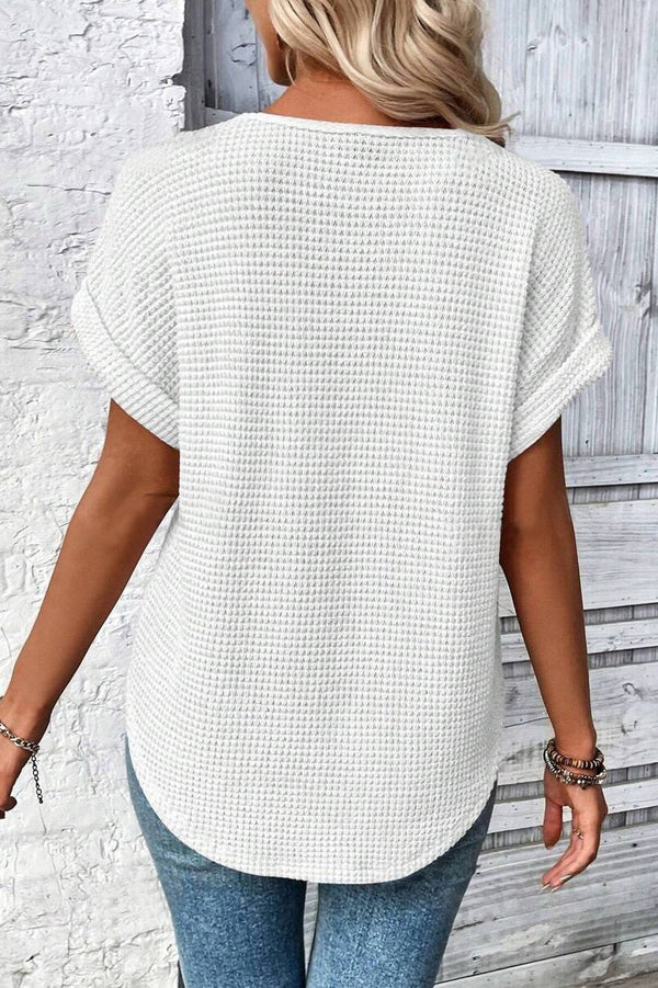 Ethnic Style Hollow-Out Short Sleeve T-Shirt