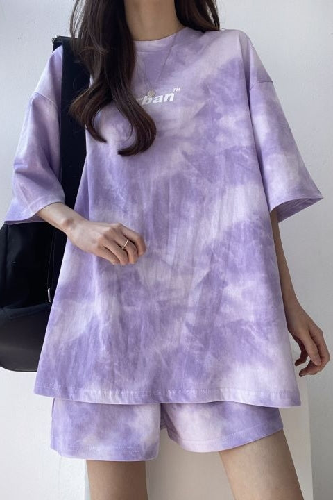 Casual Cotton Short Sleeve & Shorts Two-Piece Set