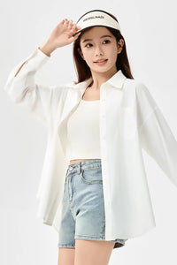 Women’s Ice Silk UV Protection Shirt – Anti-Wrinkle, Cooling & Lightweight