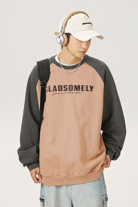 Men’s Color Contrast Patchwork Raglan Sleeve Sweatshirt – Trendy Fall & Winter Pullover