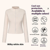 Women's UV Protection Yoga Jacket – Cooling, Stretch Fit, Long Sleeve Workout Layer