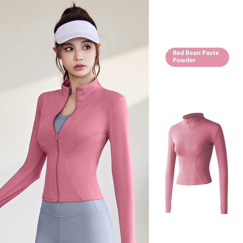 Slim Fit Zip-Up Yoga Jacket – Lightweight, Breathable, and Stylish Activewear