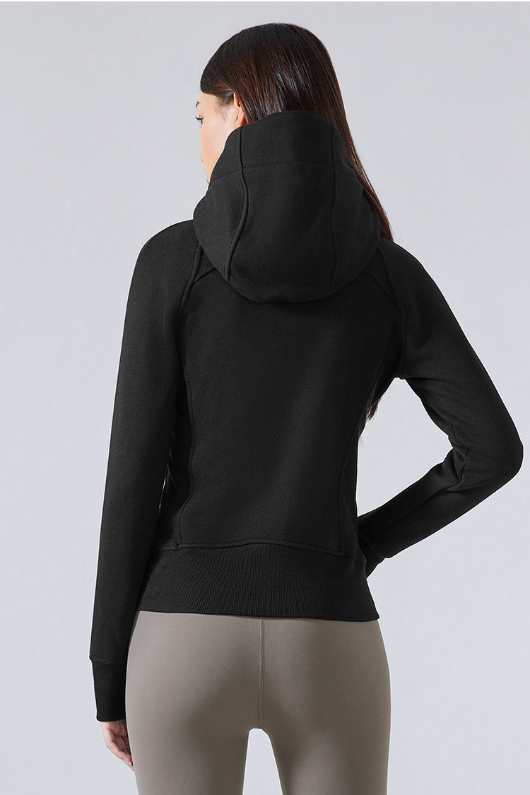 Women's Thick Warm Hooded Zip-Up Sport Jacket