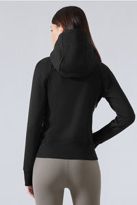 Women's Thick Warm Hooded Zip-Up Sport Jacket