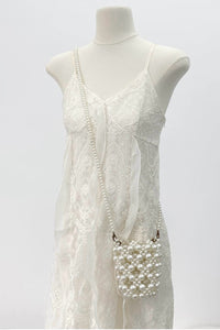 V-Neck Spaghetti Strap Lace Maxi Dress