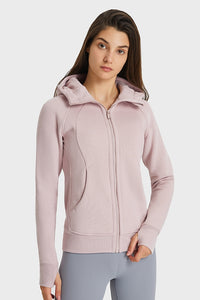 Women's Thick Warm Hooded Zip-Up Sport Jacket