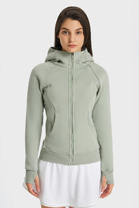 Women's Thick Warm Hooded Zip-Up Sport Jacket