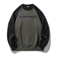 Men’s Color Contrast Patchwork Raglan Sleeve Sweatshirt – Trendy Fall & Winter Pullover