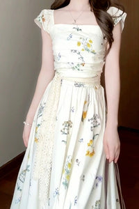 Vintage Flower Maxi Dress