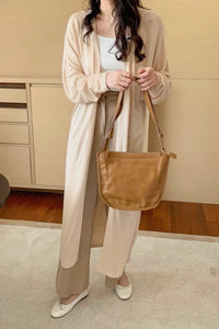 Longline Cardigan and Spaghetti Strap Maxi Dress