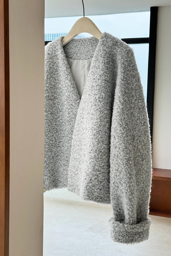 Wool Buttonless Cardigan