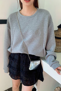 Round Neck Embroidered Sweatshirt