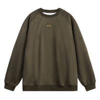 Men’s Faux Suede Crew Neck Sweatshirt – Heavyweight Fall & Winter Pullover