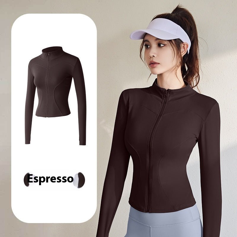 Slim Fit Zip-Up Yoga Jacket – Lightweight, Breathable, and Stylish Activewear