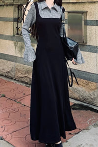 Slim Fit Long-Sleeve Maxi Dress