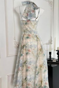 Embroidered Halter Cami Maxi Dress