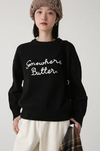 "Somewhere Butter" Knit Sweater – Korean Style