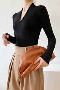 Long Sleeve V-Neck Top