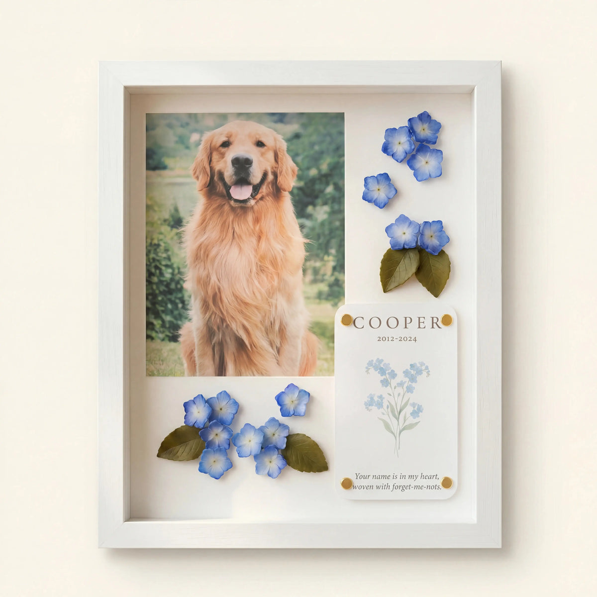 Forever in Bloom Pet Memorial Shadow Box