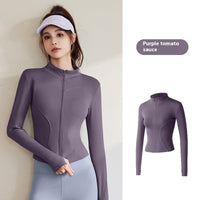 Slim Fit Zip-Up Yoga Jacket – Lightweight, Breathable, and Stylish Activewear