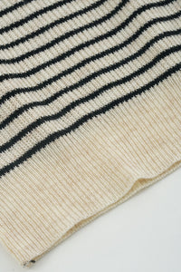 Striped Short Sleeve Knit Top