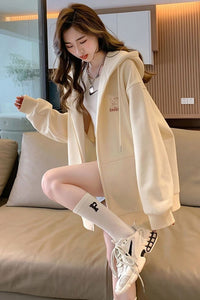 Women's Embroidered Zip-Up Sweater