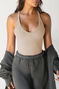 Slim Fit Ribbed Knit Vest Top