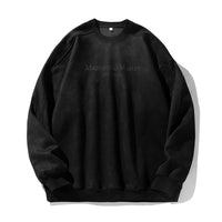 Men’s Split Stitching American Retro Crew Neck Sweatshirt – Vintage Fall & Winter Pullover