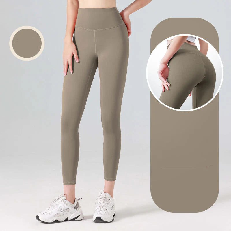 Women’s High-Waisted Seamless Peach-Lift Yoga Pants – Sculpting, Cooling & Flexible