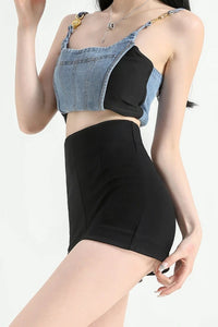 High-Waisted Velvet Casual Shorts – Figure-Flattering Fit for Effortless Style