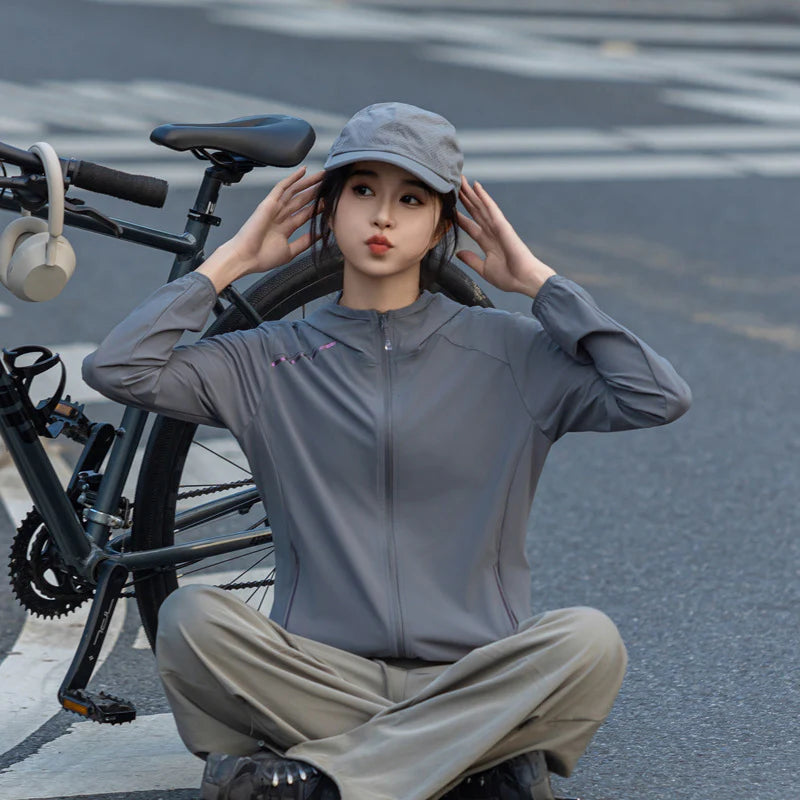 Women’s Ice Silk UV Protection Jacket – Lightweight, Stretchy, Sun-Proof Outer Layer
