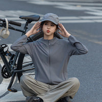 Women’s Ice Silk UV Protection Jacket – Lightweight, Stretchy, Sun-Proof Outer Layer