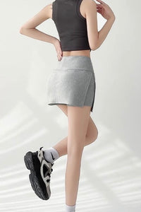 Side-Slit Sports Skirt Pants