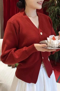 Knit Button-Up Cardigan