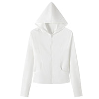 Women’s UPF 50+ Ice Silk Cooling Sun Protection Jacket – Lightweight, Breathable, with Side Pockets